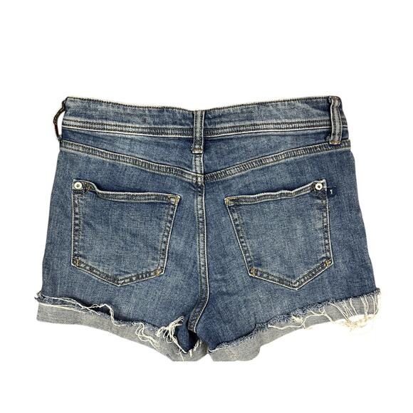 Anthropologie Pilcro The Signature High Rise Denim Shorts Roll Cuff Size 25 - Picture 3 of 8